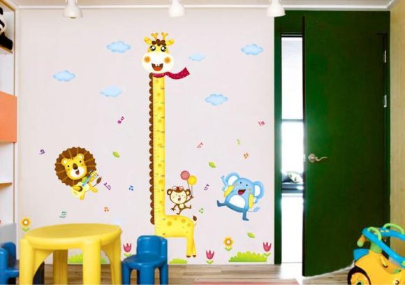 Diy Giraffe Height Chart Measure Wall Stickers - Image 2