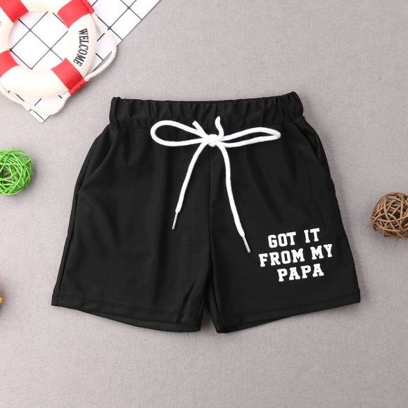European and American words mother and child swimsuit beach swimsuit - Image 5