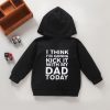 Children's Black Back Letter Cotton Sweater Coat - Image 5