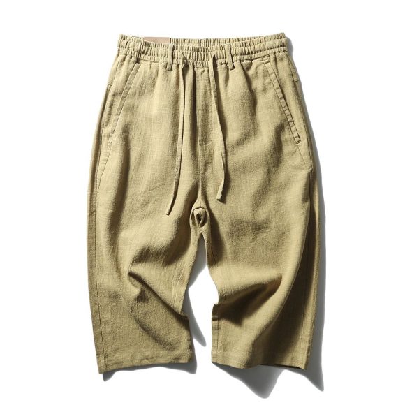 Casual Cool Breathable Cotton Linen Capri Pants - Image 7
