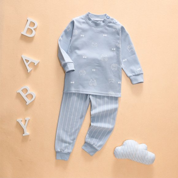 New Retro children underwear set cotton baby long johns clothing two sets of children Home Furnishing baby - Image 4