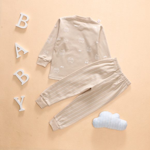 New Retro children underwear set cotton baby long johns clothing two sets of children Home Furnishing baby - Image 3