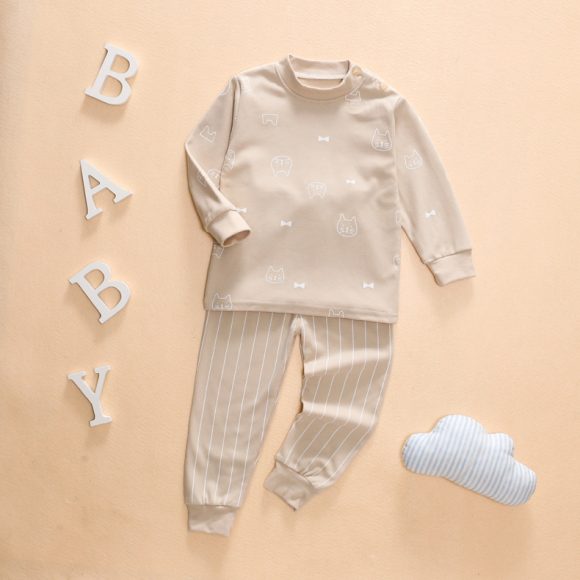 New Retro children underwear set cotton baby long johns clothing two sets of children Home Furnishing baby - Image 5