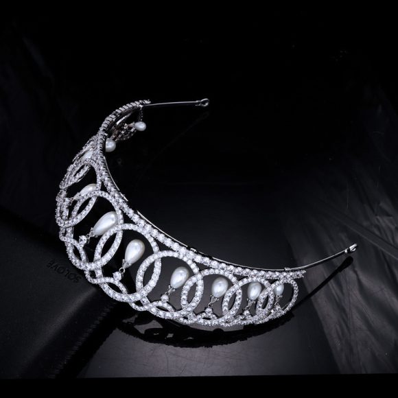 Royal Queen Crown Zircon Wedding Headwear - Image 3