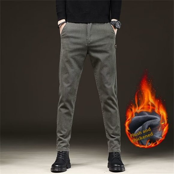 Men's Straight Business Thick Casual Trousers - Image 4