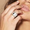 Wide Polka Dot Irregular Sapphire Ring