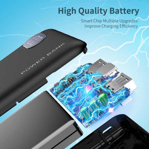 10000mAh two usb digital display power bank - Image 3