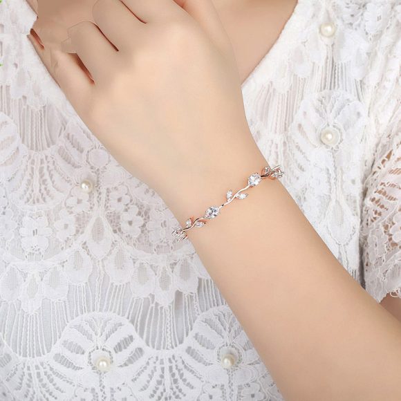 Plated crystal ladies bracelet - Image 7