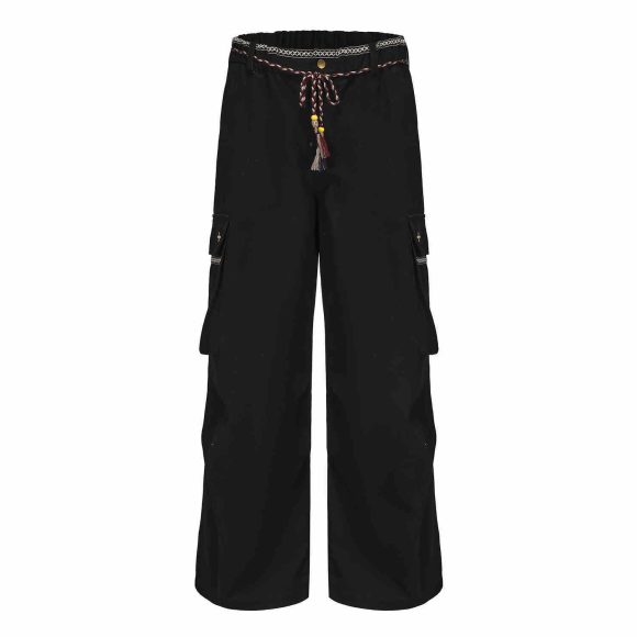 Ribbon Waist Strap Wide-leg Workwear Straight-leg Pants - Image 7