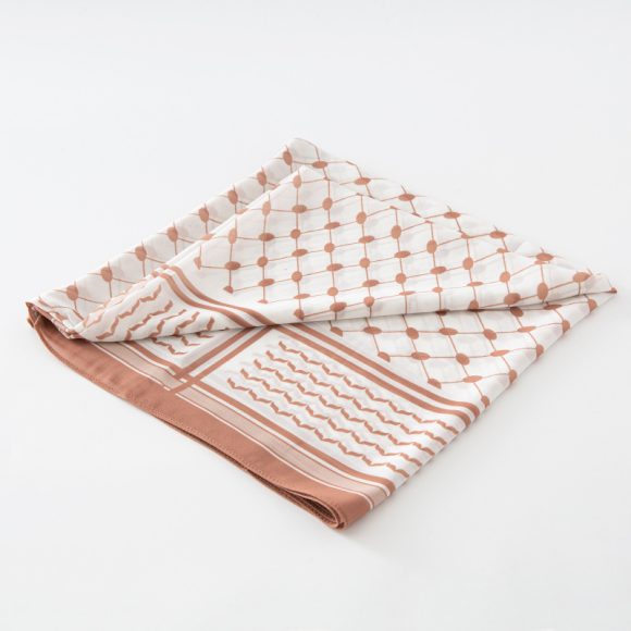 New Chiffon Printed Plaid Square Scarf - Image 9