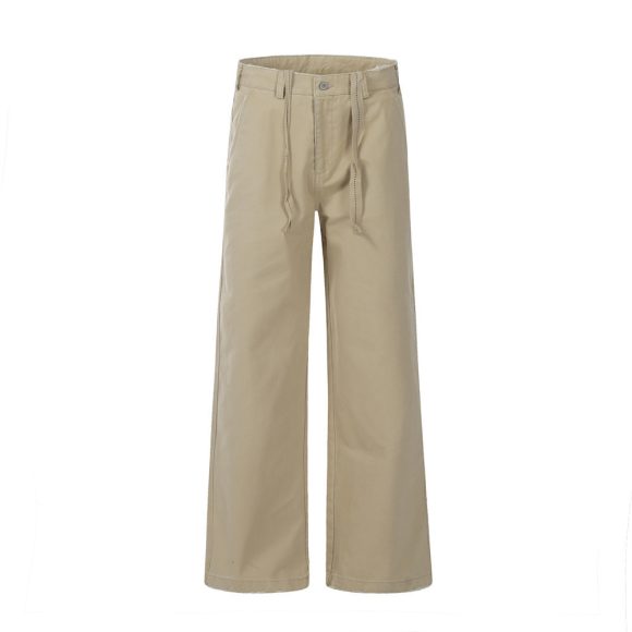 Loose Casual Solid Color Wide Leg Bootcut Pants - Image 2