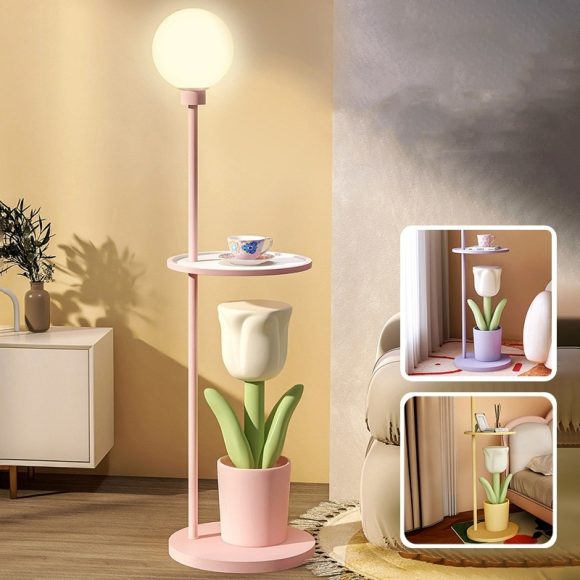Tulip Floor Lamp Children's Bedroom Bedside Lamp Net Red Decoration Pieces - Image 4