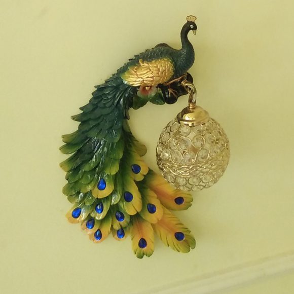 Retro Corridor Aisle Living Room Bedroom Hotel Decoration Project LED Peacock Wall Lamp - Image 3