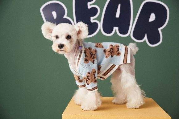 Dog Cat Sweater Preppy Style V-neck Striped Vest Pet Puppy Winter Warm Clothes Apparel For Dogs Cats - Image 2