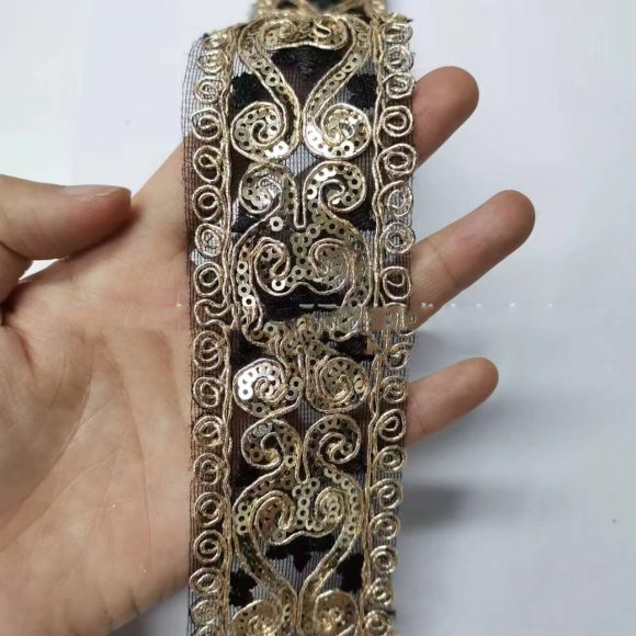 New Ethnic Ribbon Bar Code Embroidery Lace Sequins - Image 2