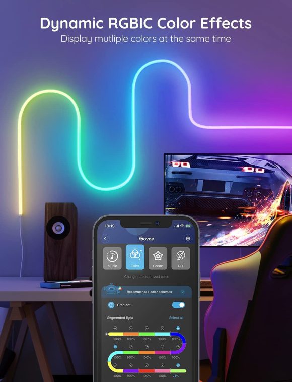 12V24V Bluetooth WIFI5 M RGBIC Colorful Music Neon Light - Image 7