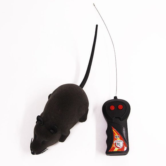 New flocking electric remote control simulation funny cat mouse color box packaging cat toy pet supplies self-contained battery - Image 8