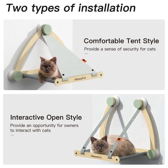 Cat Hammock Pet Hanging Beds Cat Sunny Window Seat Mount Soft Pet Shelf Seat Beds Holds Up to 30 lbs Detachable Cat Supplies - Image 6
