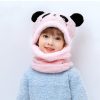 Winter boys and girls bib hat one-piece baby hat ear protection panda head hat - Image 7