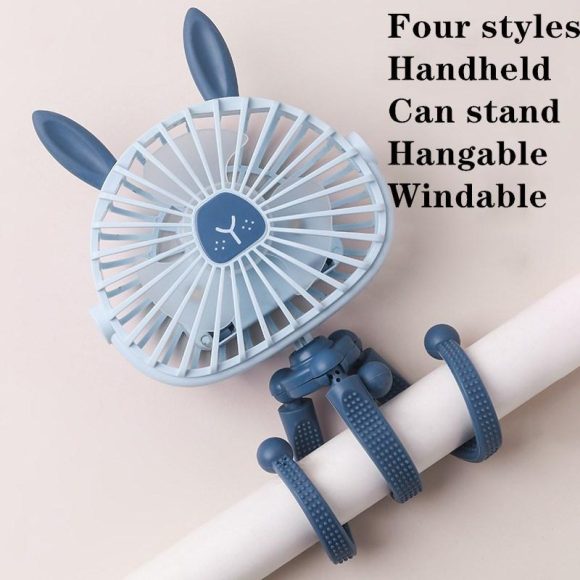 Stroller Fan Personal Portable Desk Handheld Baby Bed Car Seat Fan USB Rechargeable Fan Mini Stroller Accessories - Image 10