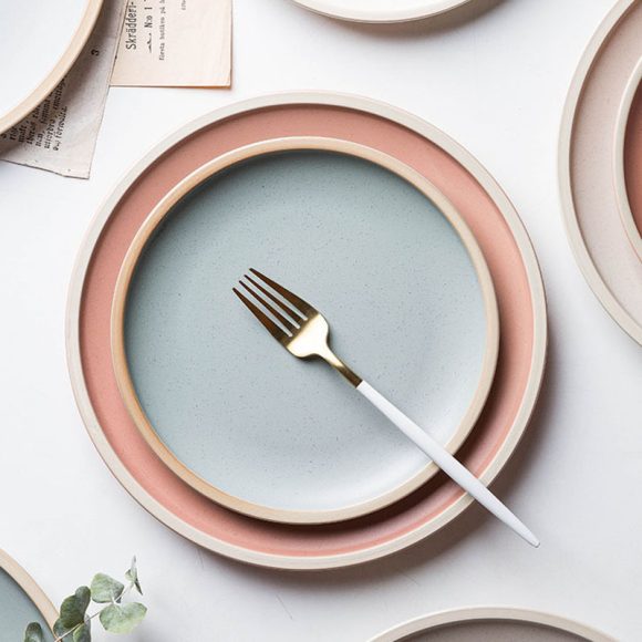 Pure color matte ceramic plate - Image 6