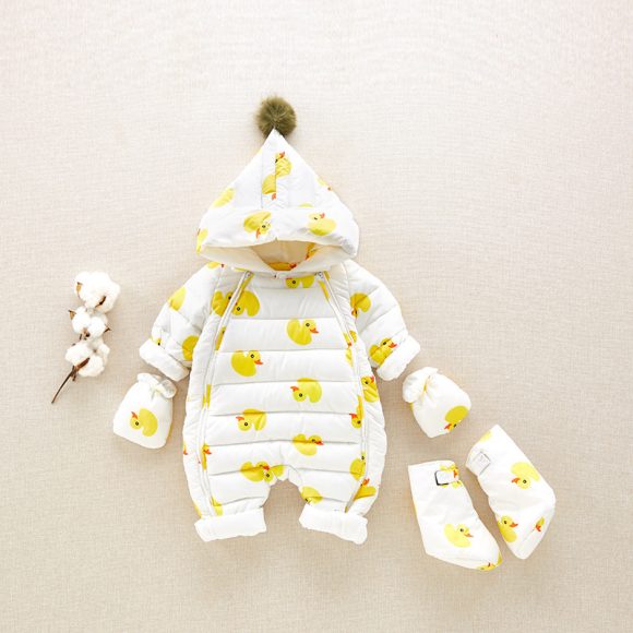Baby winter white down jacket - Image 7