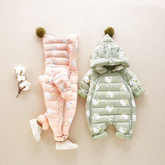 Baby winter white down jacket - Image 4