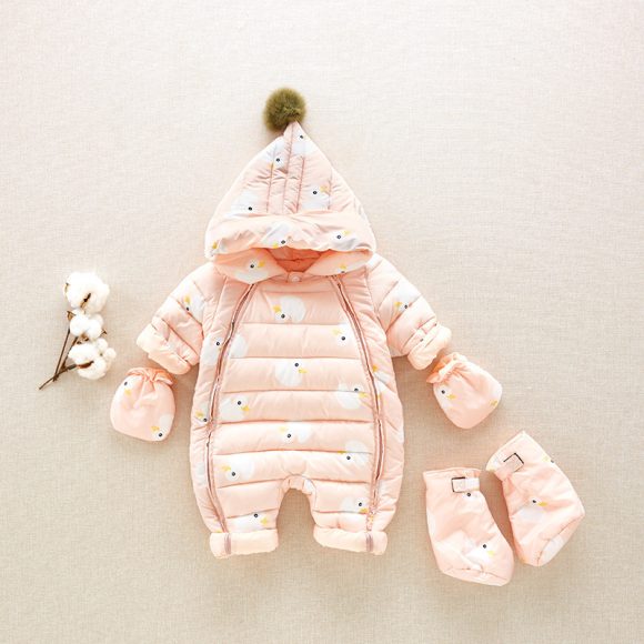 Baby winter white down jacket - Image 8