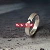 Sterling Silver  Ring Arrow Brushed Couple Ring - Image 5