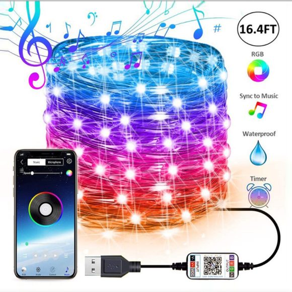 Smart Phone APP Copper Wire Light String - Image 2