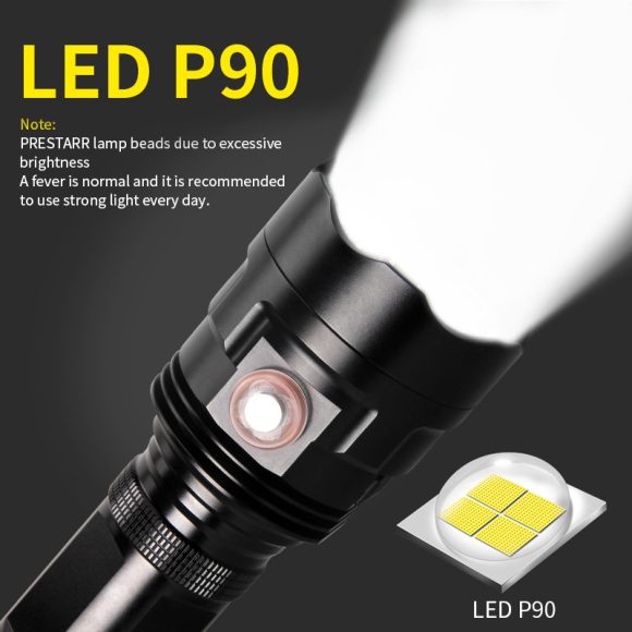 XHP90 Powerful LED Flashlight XHP50 Tactical Torch - Image 3