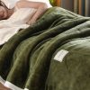 Fleece Blankets And Throws Thick Warm Winter Blankets Home Super Soft Duvet Luxury Solid Blankets On Twin Bedding - Image 9