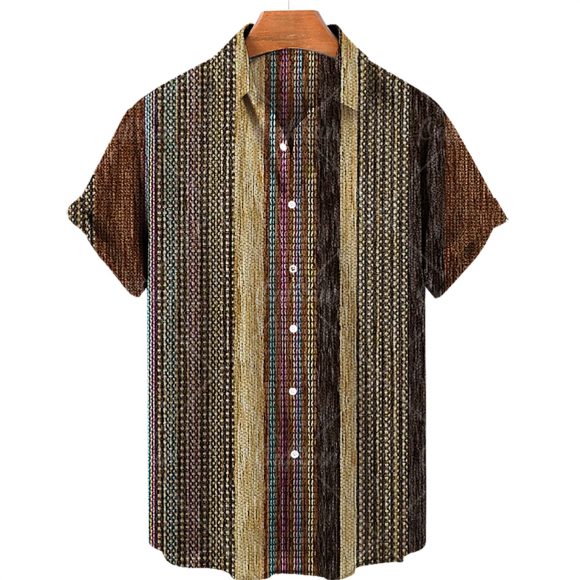 Men Shirts Tea Summer Shirt Top 5xl V-neck Vintage Clot - Image 5