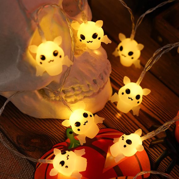 PVC Soft Material Halloween Lighting Chain Pumpkin Ghost Bat Modeling Lamp Indoor And Outdoor Home Decoration - Image 8