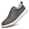 Men's Cowhide Board Shoes Thick Bottom Retro Trendy Flat Handmade Sewing - Image 3
