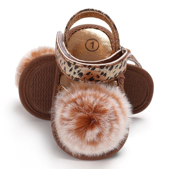 baby newborn childrens shoes baby stroller baby shoes Leopard Cute Ball childrens wear non-slip shoes 0-18M - Image 3