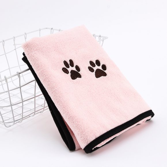 Solid Color Printed Microfiber Pet Towel - Image 2
