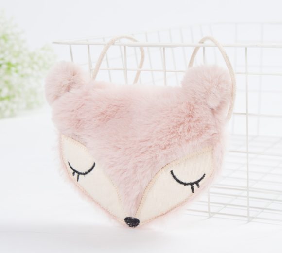 Children cute cartoon cloth bag baby Mini Purse Shoulder Messenger backpack small fox - Image 2