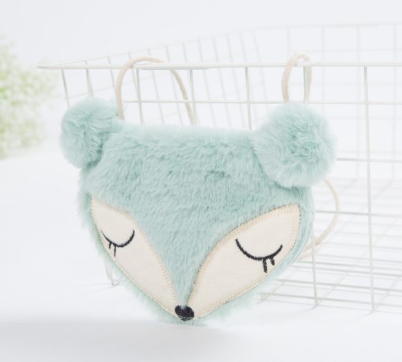 Children cute cartoon cloth bag baby Mini Purse Shoulder Messenger backpack small fox - Image 3
