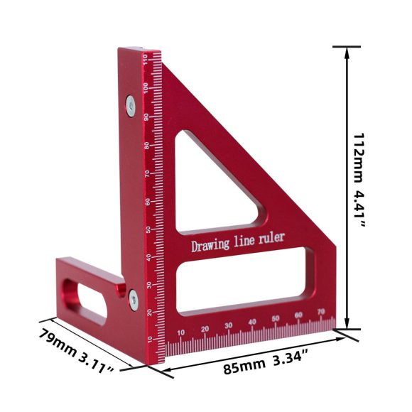 Aluminum Alloy Ruler Woodworking Angle Lineation Ruler - Image 5