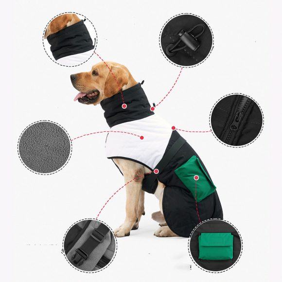 Pet Dog Clothes Winter Thickened Warm Dog Padded Winter Coat - Image 5