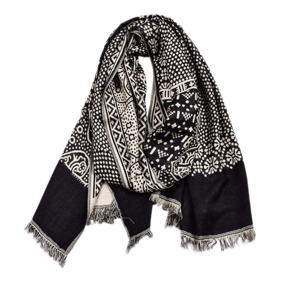 Cotton And Linen Yarn-dyed Scarf Short Beard Ethnic Style - Image 2