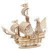 Wooden Pirate Ship Assembled Model Decorative Toys - Image 6