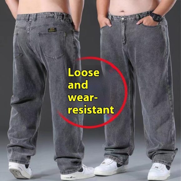Straight Loose Plus Size Fatty Fat Brother XL Size Men's Clothing Wide Leg Daddy Pants - Image 9