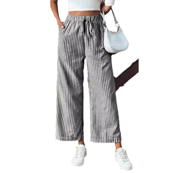 Women's Striped Casual Loose Straight Wide-leg Pants - Image 2