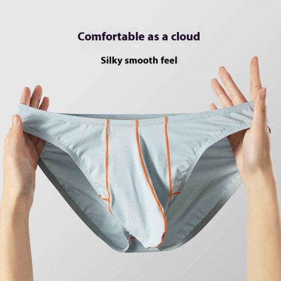 Thin Ice Silk Solid Color Men's Underwear - Image 9