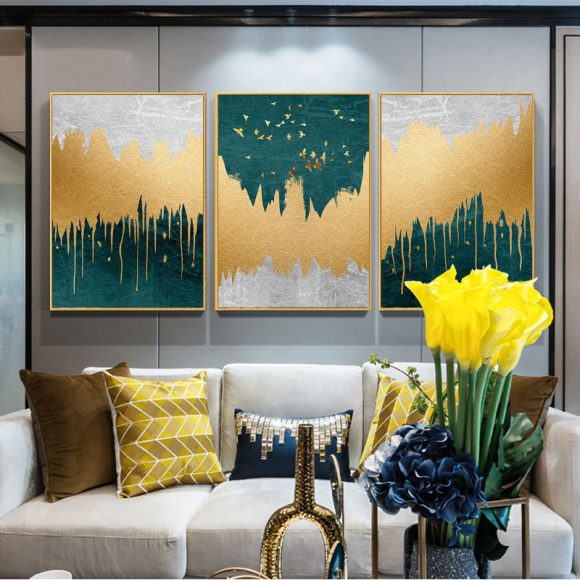 Abstract Landscape Wall Art Canvas Painting Nordic Poster - Image 3