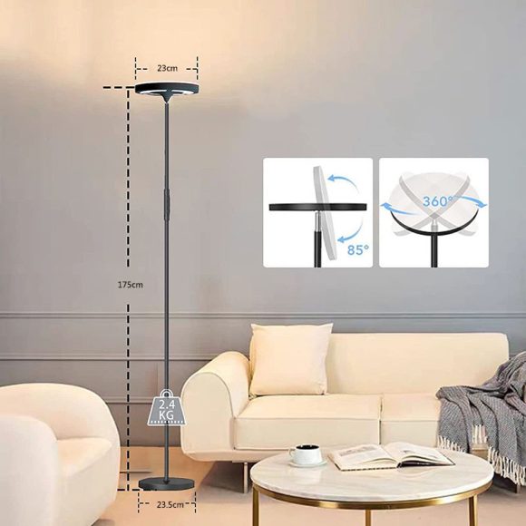 Led Adjustable Colour With Remote Control Reading Floor Lamp - Image 3