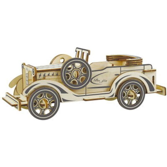Stall Supply Wooden DIY Assembled Car Simulation Model Children's Educational 3D Three-dimensional Puzzle Blocks Toys - Image 3