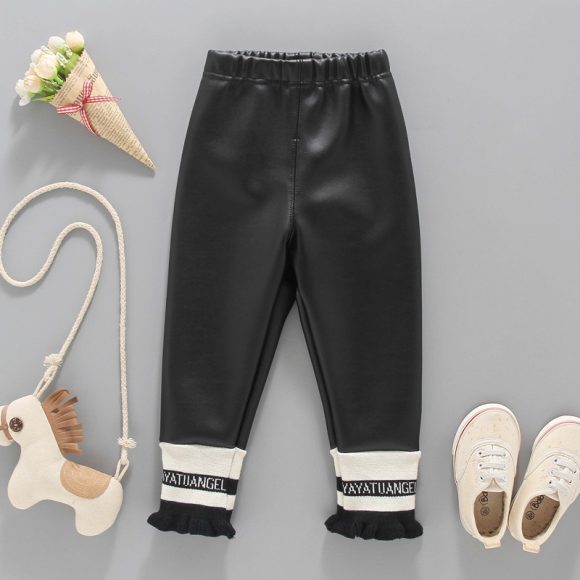 Girls' Warm Bottomed Leather Pants - Image 7